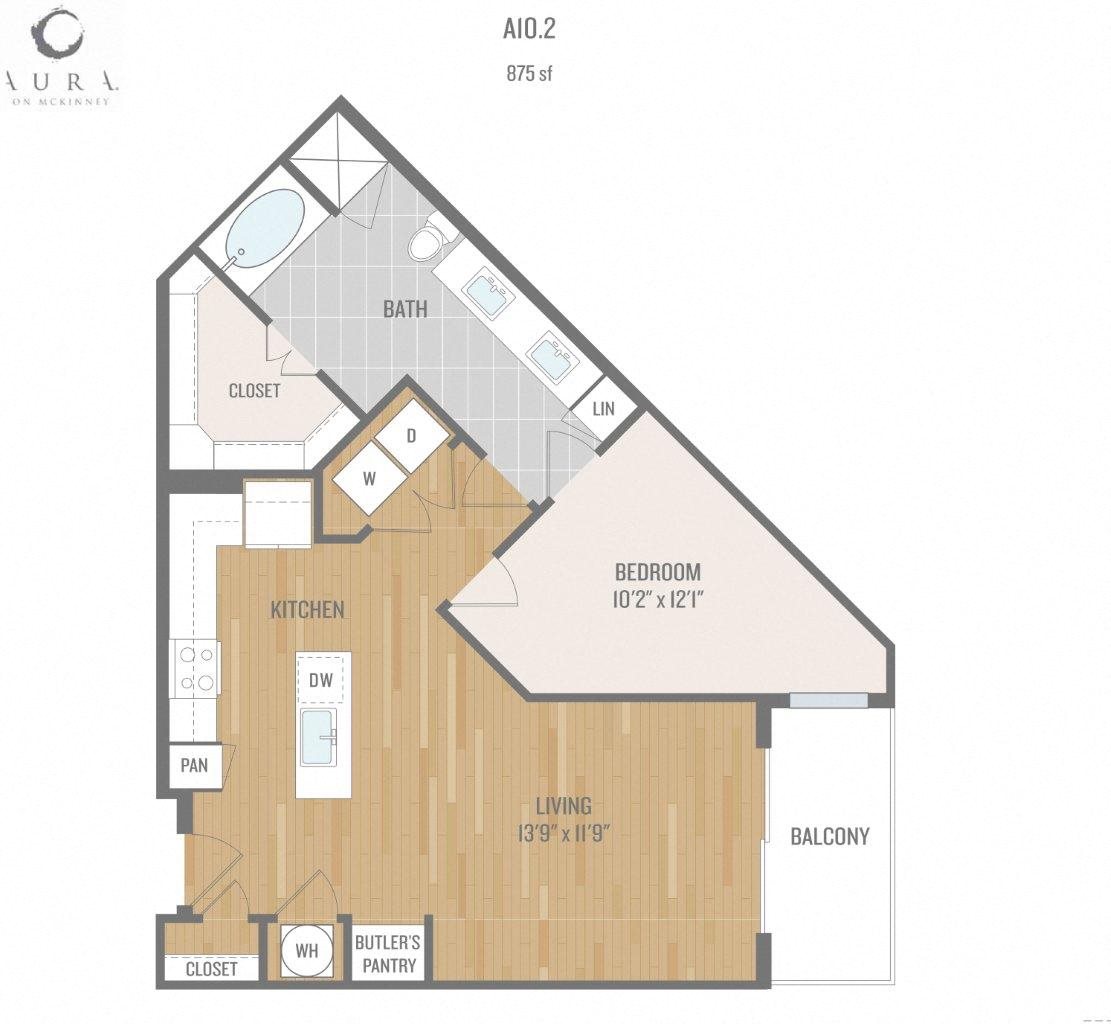 Aura On Mckinney Apartments A10 2 Floor Plan Aura On Mckinney Apartments A10 2 Floor Plan